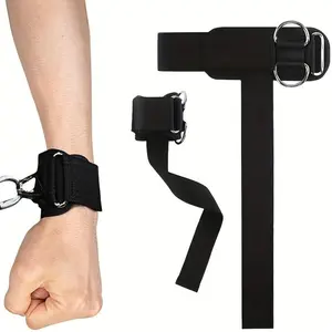 Double D Ring Assist Band Set, Gym Pull-Up Grip Bands, Anti-Slip Wrist Resistance Bands, Durable Metal Clips, Adjustable Straps, Essential for Fitness Enthusiasts