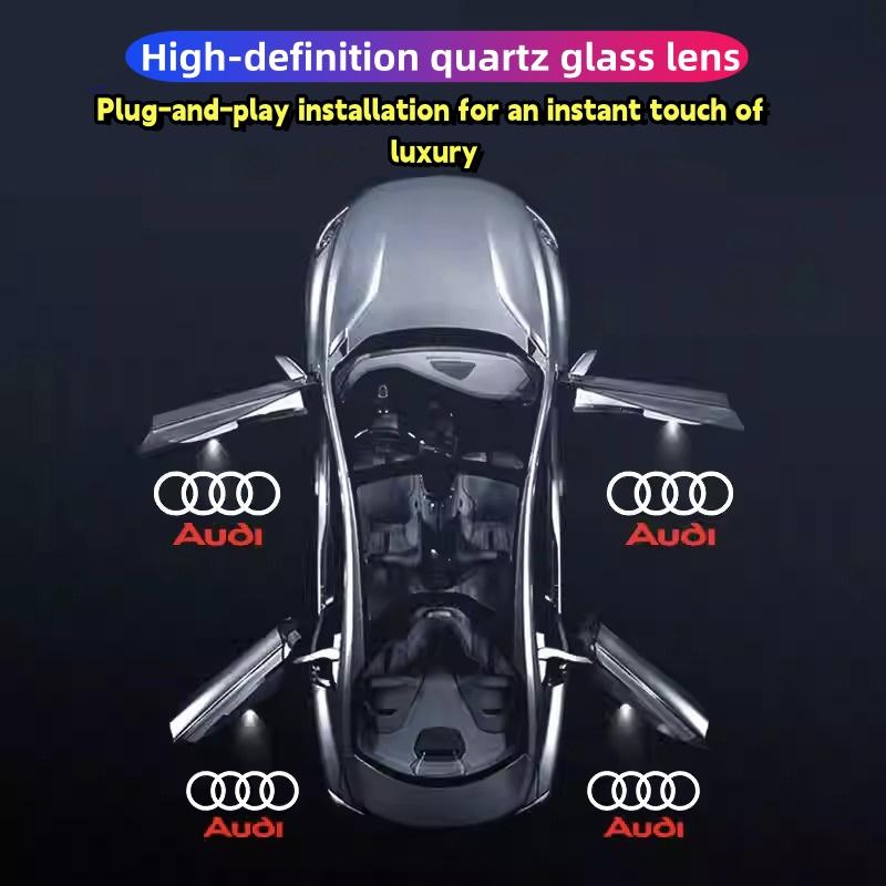 2PCS LED Door Welcome Light Projector GhostShadow Lamp HD Non-Fading For A4 A6 Q3 Q5Q7 A3 A5 A7  A8