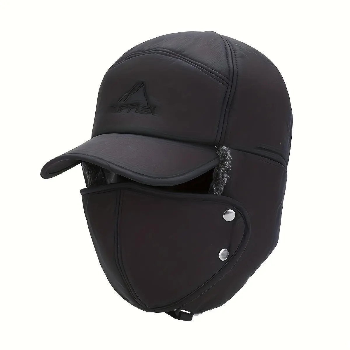 Men's 3-in-1 Hybrid Trapper Hat - Windproof Winter Casual Outdoor Sports Hat with Thermal Faux Fur Lining and Removable Face Mask, Casual Outdoor Hat, Hybrid Hat
