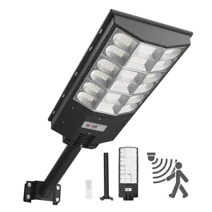 VEVOR 12000W Solar Street Light Outdoor, 900000LM, Commercial Parking Lot Light Dusk to Dawn, LED Flood Security Lamp with Motion Sensor, IP65 Waterproof Wide Angle Outdoor Lighting, for Driveway Yard