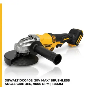 20V MAX XR Brushless Angle Grinder | 9000 RPM | 4-1/2" - 5" Wheel | 9-Position Guard | Slide Switch | Cordless Power with 800W Equivalent | Kit with Battery & Charger fire blower  Moving essentials kit bare tool