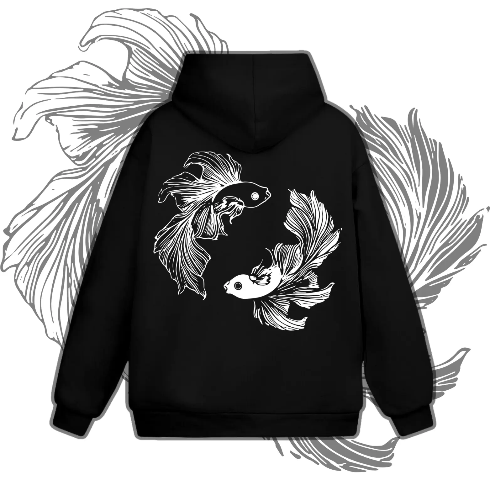 Jujutsu Kaisen Hoodie, Chibi x Betta Fish Hoodie, JJK Anime Gift For Fans - Unisex Trendy Hoodie, Sweatshirt, T-Shirt   Classic - Graphic Tees For Women And Men - Gifts For All