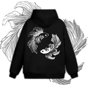 Jujutsu Kaisen Hoodie, Chibi x Betta Fish Hoodie, JJK Anime Gift For Fans - Unisex Trendy Hoodie, Sweatshirt, T-Shirt   Classic - Graphic Tees For Women And Men - Gifts For All