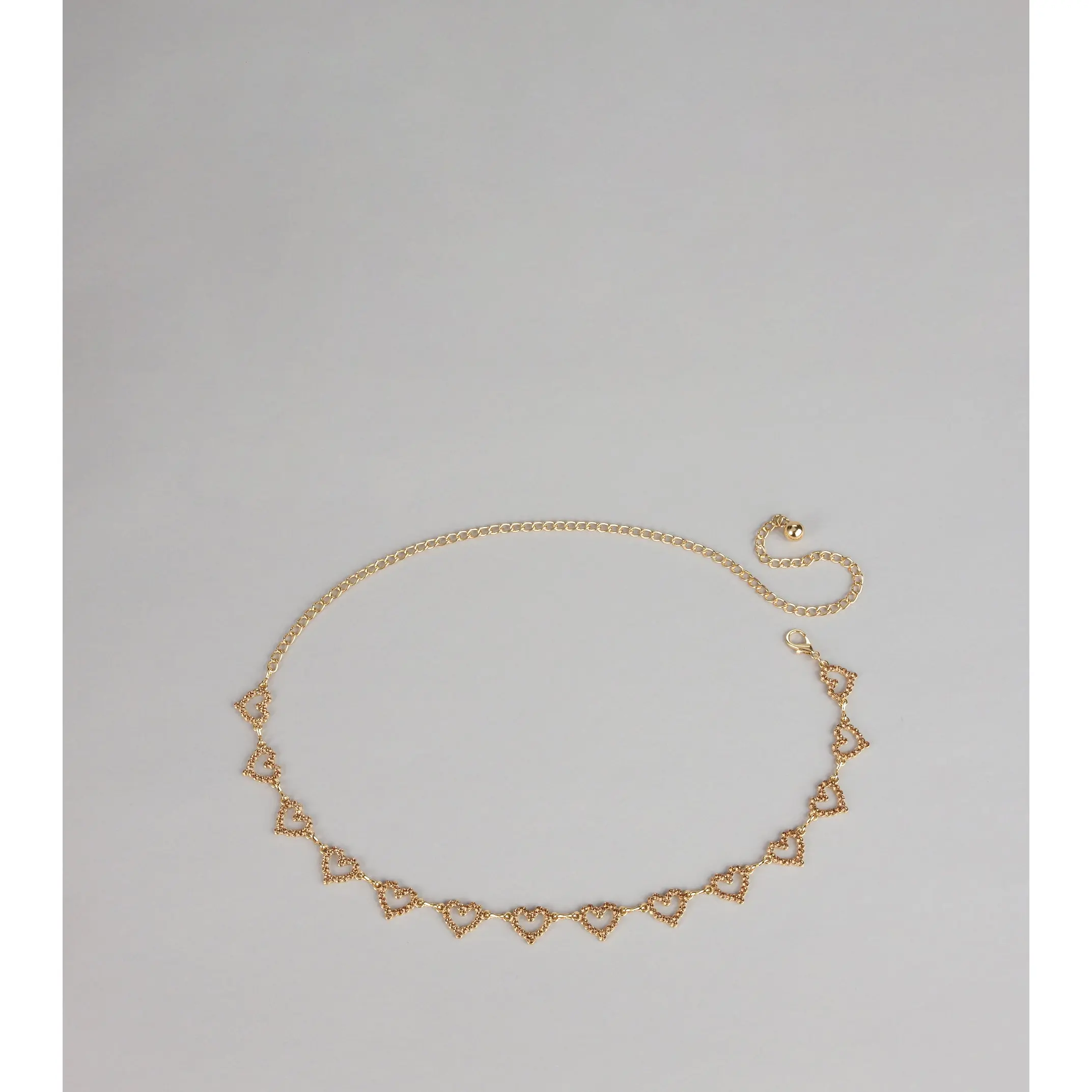 Sweet on You Sparkle Heart Chain Belt
