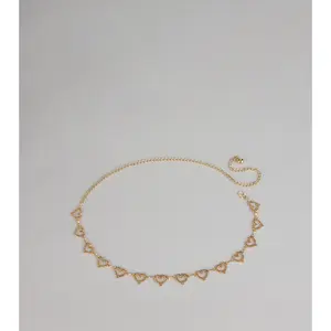 Sweet on You Sparkle Heart Chain Belt