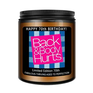70th Birthday Decorations Gifts for Her Him, Happy 70th Birthday Candle Gift for Women Men, Funny 70 Years Old Ideas- Lavender Scented Candles