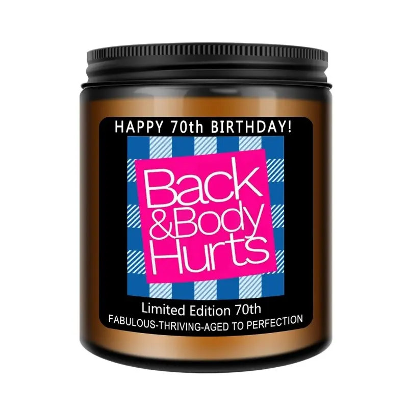 70th Birthday Decorations Gifts for Her Him, Happy 70th Birthday Candle Gift for Women Men, Funny 70 Years Old Ideas- Lavender Scented Aroma Candles