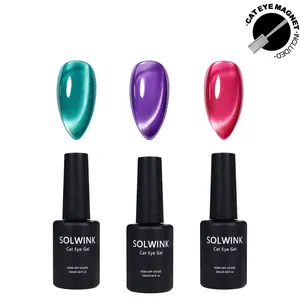 SOLWINK HEMA&TPO FREE  UV/ LED lamp needed Wonderland mirror shine effect Cat Eye Gel  Safe for Natural Nails Extension Nail Tips Toes