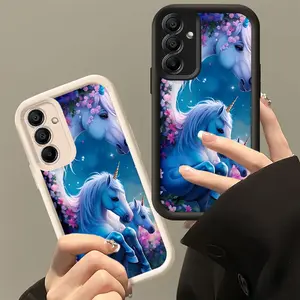 A Unicorn Dream Design Pattern Phone Case TPU Shockproof Full Protection Case, Suitable for Samsung S21/22/23/24/25/NOTE20 PLUS ULTRA FE A13/14/15/16/17/33/34/35/36/52/53/54, Ideal Gift for Friends and Family, T145