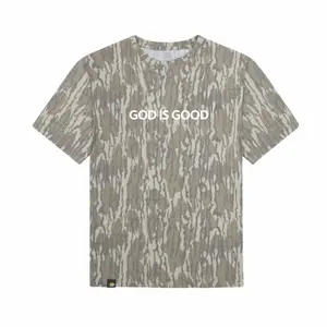 GOD IS GOOD Camo Christian Tshirt