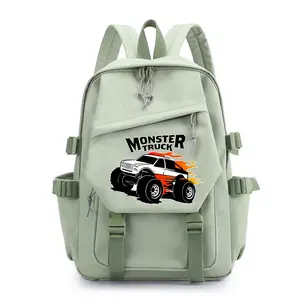 Monster Practical Backpack Waterproof and Dirt-Resistant Daypack with Adjustable Shoulder Strap Backpacks For Adult Men And Women -Green