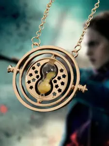 Harry Potter Time-Turner Hourglass Necklace, Unique Movie Merchandise for Fans, Stylish Sweater Chain Accessory