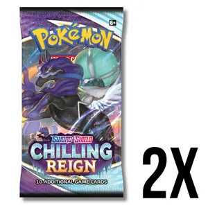 x2 Pokemon SWSH Chilling Reign Booster Packs