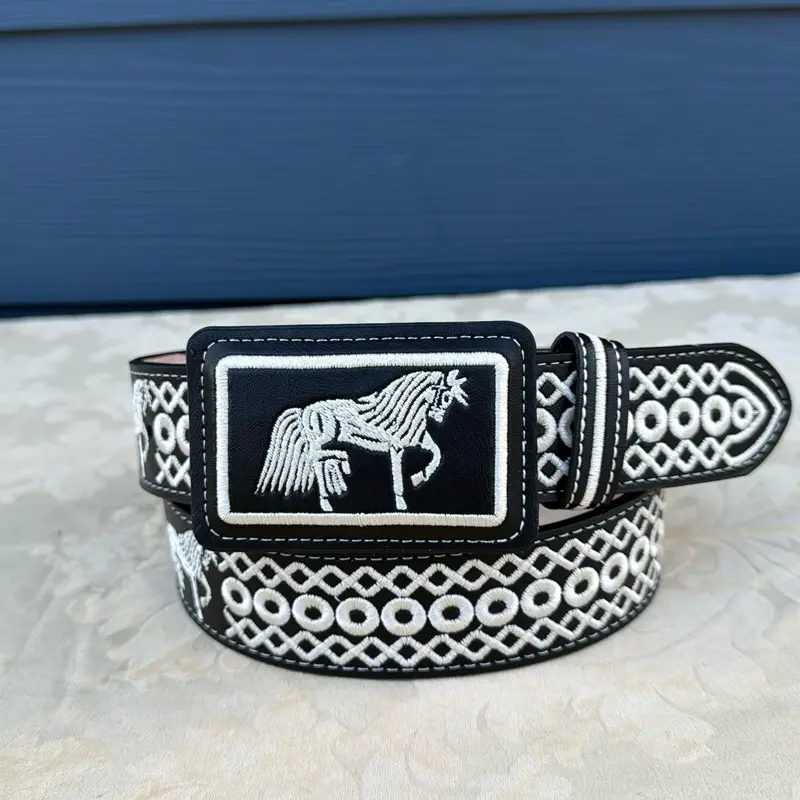 Mens belts hilo de ceda negro con blanco Mens belts hilo de ceda negro con blanco