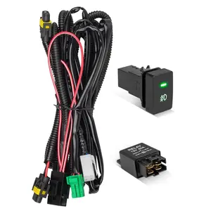 H11 H8 H9 880 Fog Light Wiring Harness with OEM Style ON/Off Switch & 40A Relay Compatible with 2013-2022 Honda Civic Accord Fit CR-V for LED Fog Driving Lights