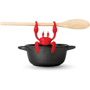 Crab Design Silicone Spoon Holder, 1 Count Anti Slip Steam Radiator, Anti Overflow Device, Cookware Accessories for Home Kitchen