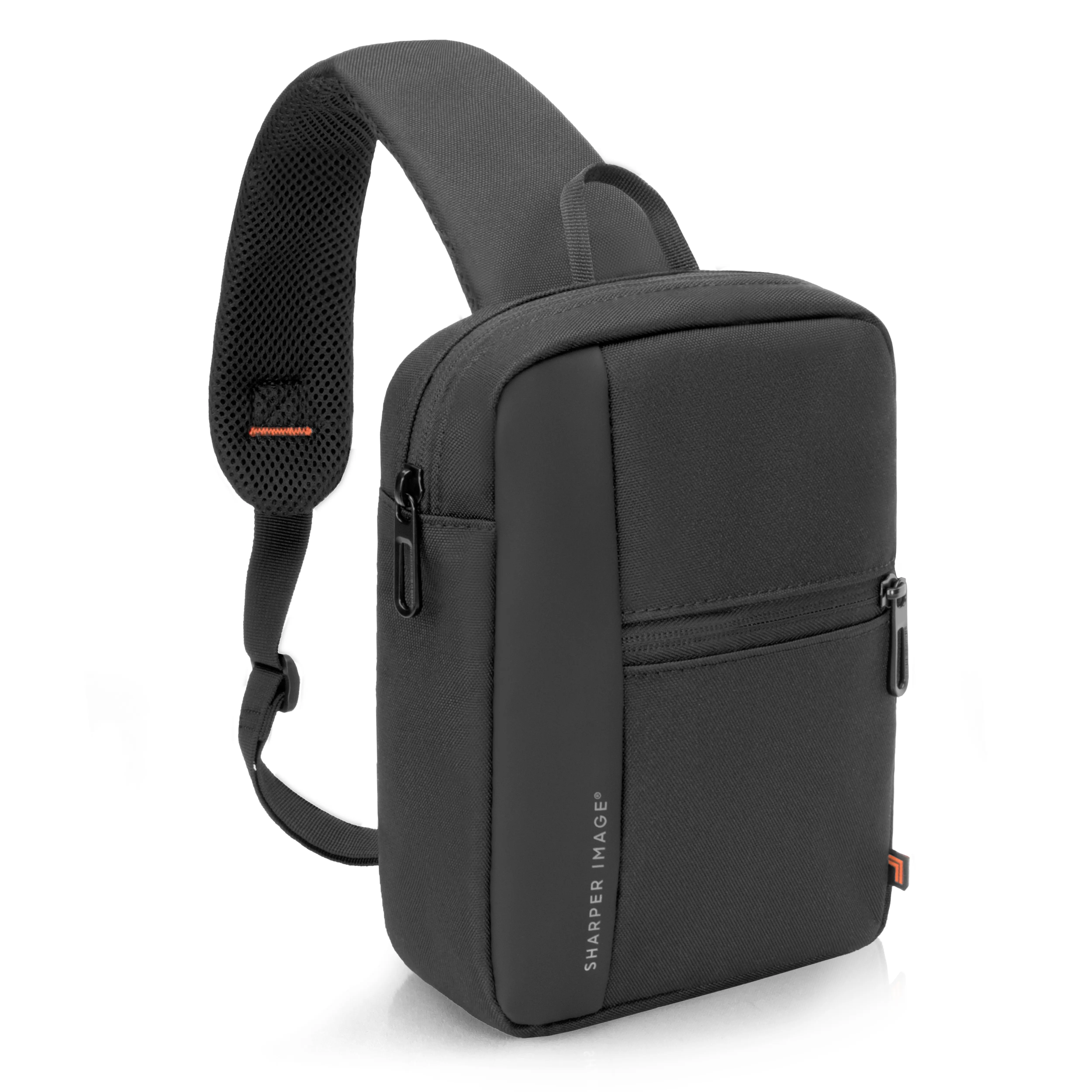 Sharper Image Signature Collection Basic Water-Resistant Crossbody Sling Backpack - Tear-Resistant Polyester, Adjustable Strap 3-in-1 Men's Bag with Zip Closure, Ergonomic Design, Hand Wash Only for Leisure, Travel Use (Unisex Compatible), Casual, Plain,,
