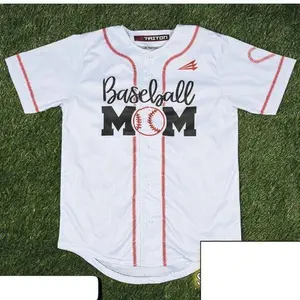 Baseball Mom Team Mom Full-Button Baseball , Baseball Jersey , Gift for him