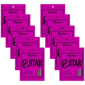 Orphee TX640 Guitar Strings, (1pc/5pcs/10pcs Optional), Light, 12-53, Acoustic Guitar Strings, 6 Strings Set, Hexagonal Carbon Core 75/25 Bronze