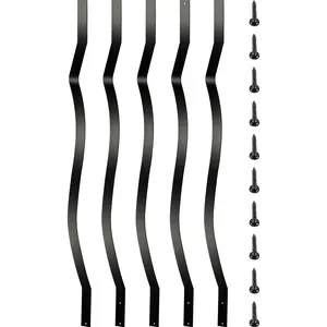 Deck Balusters, 26 Pack Metal Deck Spindles, 32.25"x1" Staircase Baluster with Screws, Aluminum Alloy Deck Railing for Wood and Composite Deck, Stylish Baluster for Outdoor Stair Deck Porch