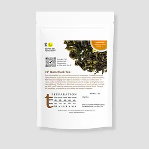 Dane Tea 01° Ilam Loose Leaf Black Tea - High Altitude Himalayan Tea - Natural & Robust Flavor - 3 oz Pack - Easy Brew - Health Benefits