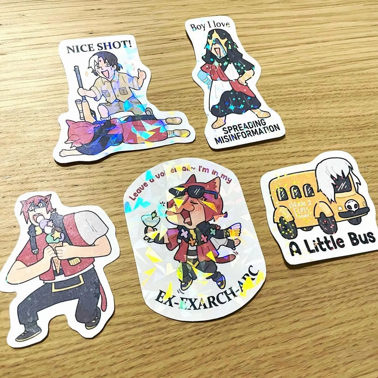 5 ops (not combo 5) Cursed FFXIV Stickers