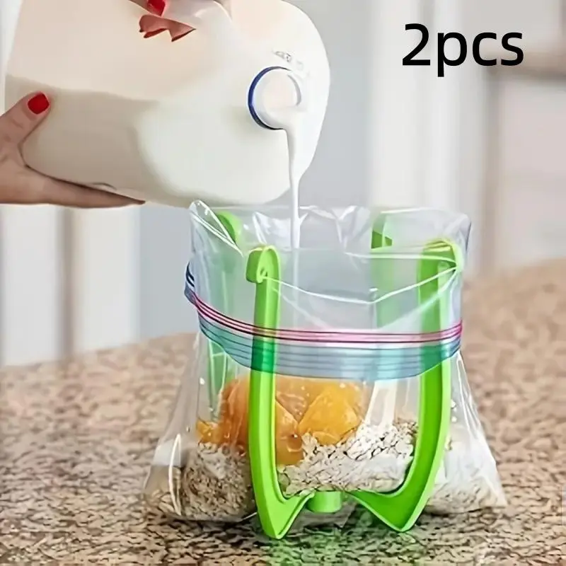 2pcs Foldable Kitchen Storage Rack, Thickened Plastic Layer Shelf with Four Corner Supports, Heavy-Duty Foldable Shelf, Suitable for Food Sealed Bags/Garbage Bags/Countertop Organization, Space-Saving Home and Commercial Kitchen Storage Rack