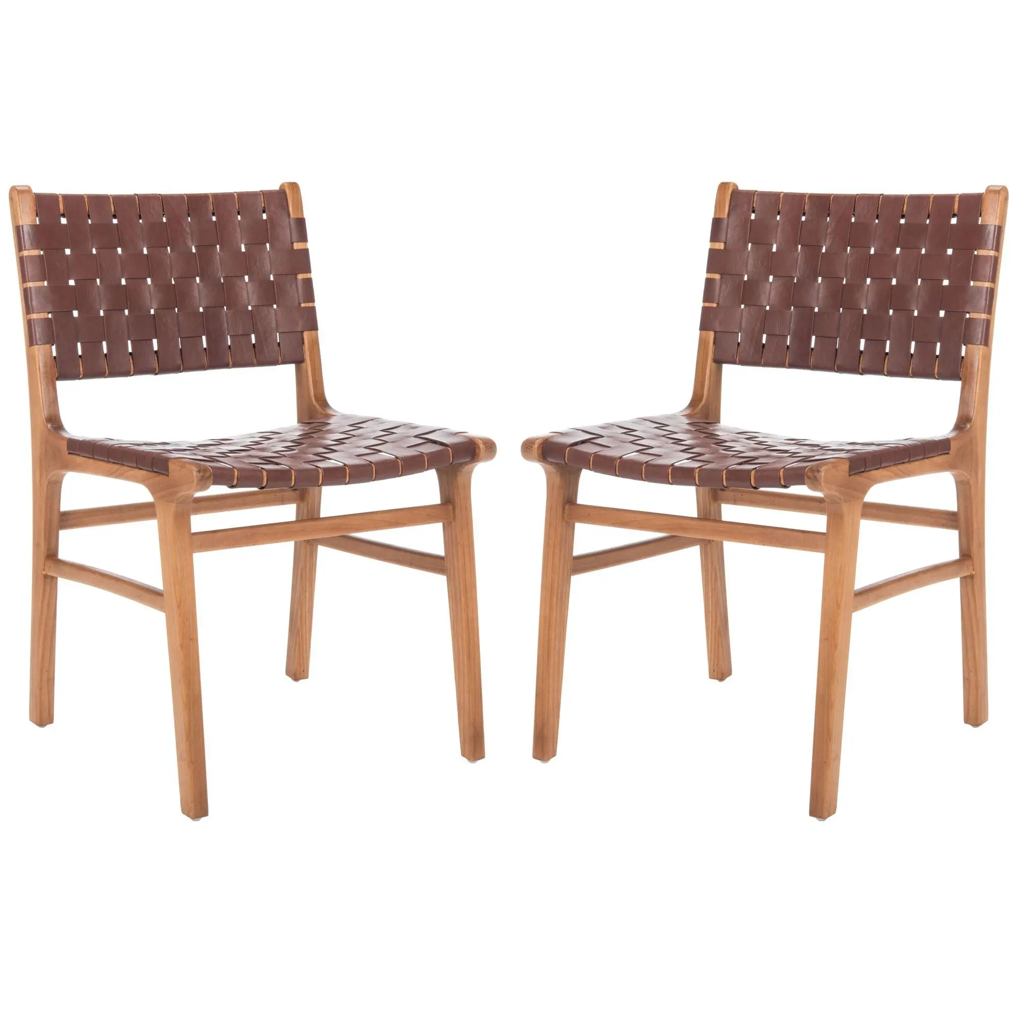 Safavieh Taika Leather Dining Chair (Set of 2)