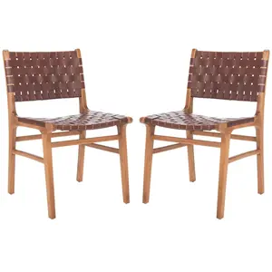 Safavieh Taika Leather Dining Chair (Set of 2)