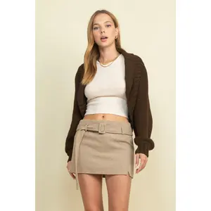 Ribbed Shawl Collar Cardigan