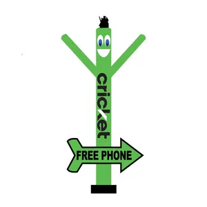 Cricket Wireless Air Inflatable Dancer with Arrow – 20ft Waving Man Tube (Blower Not Included)