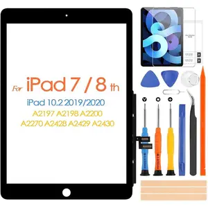 ARSSLY Touch Screen for iPad 7/8 10.2" 2019 2020 7th 8th Digitizer Touchscreen for iPad A2197 A2198 A2200 A2270 A2428 A2429 A2430 Without Home Button (Not LCD) (Black)