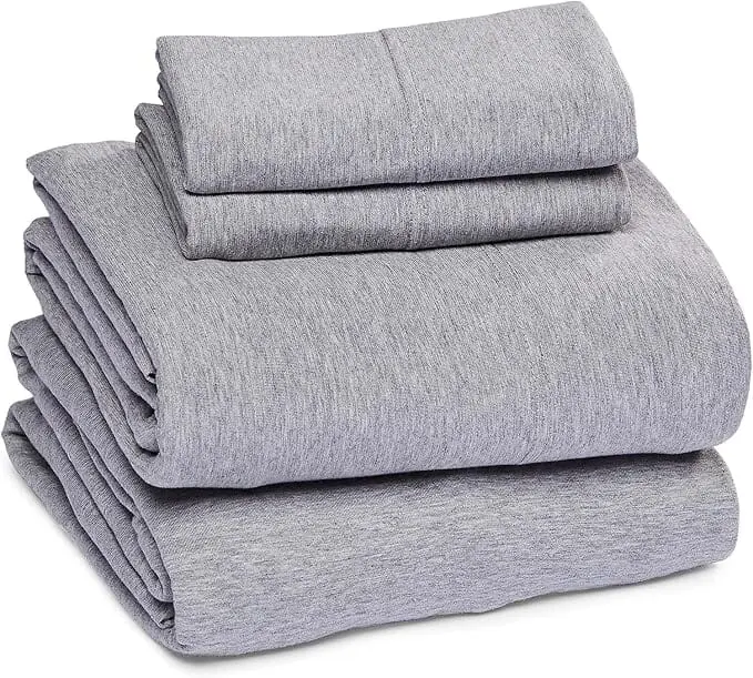 Sleepdown 4 Piece Poly Cotton Jersey Sheet Set for Cozy Nights