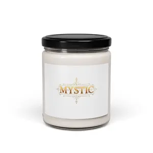 Mystic Candle, Soy Jar Candle | Tarot & Occult Typography, Esoteric Numerology