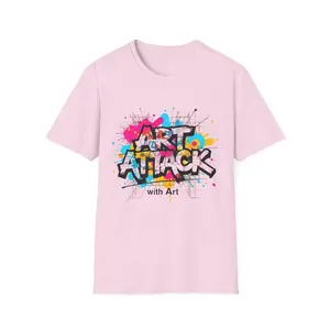 Art Attack Unisex Softstyle T-Shirt - Creative Wear for Art Lovers, Colorful Graphic Tee, Gift for Artists, Fun Casual Top, Unique Art [...]