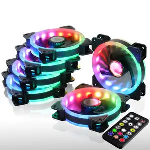 6Pack 120MM RGB PC Cooling Fans, LED Case Fans with Remote Control for Computer, PC Case CPU Coolers, Radiators System (8th GEN Hub Box, A Series)