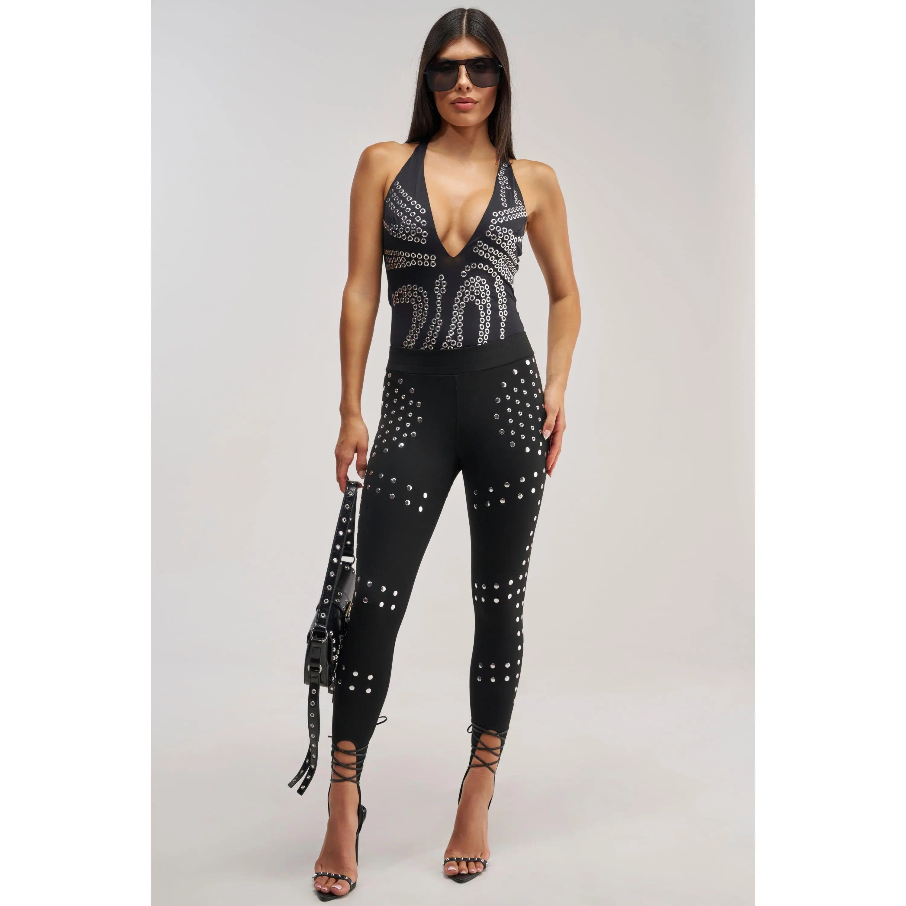 SNATCHED AND SCULPTED STUD LEGGING