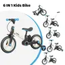 【ChristmasGifts】JMMD Durable 6-in-1 Multi-Functional Toddler 3-Wheel Balance Bike for 18-60M Unisex Babies, Kids Outdoor Play Toy with Training Wheels, Pedals, Push Handle, Brakes, Kickstand, Child Powered Pedal-Powered Bike