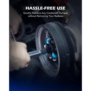 Motor Tech Harmonic Balancer Puller Kit, Adjustable 3-Jaw Puller Set for Removing Harmonic Dampers & Balancers, 3-Jaw Pulley Puller Set Compatible with More, Automotive Repair Tools