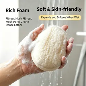 Bear‑Shaped Natural Loofah Bath Sponge, Dual‑Use Exfoliating Scrubber & Shower Loofah, Eco‑Friendly Luffa Back Washer, Gentle Dead Skin Remover, Household Organic Bathroom Accessory