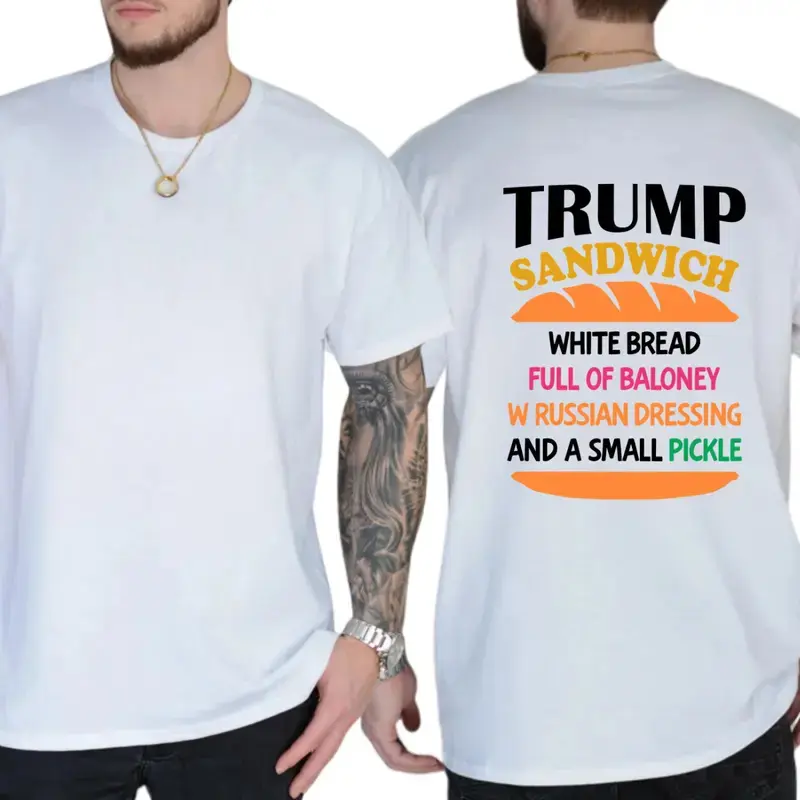 Funny Sandwich Quote Graphic T-Shirt, Satirical Humor Unisex Cotton Tee, Casual Statement Shirt
