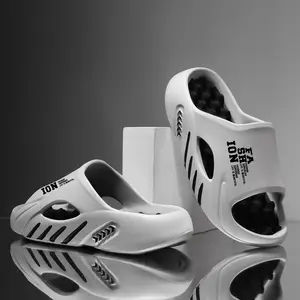 “SHADOW GREY” Aesthetic Cloud Slides | Urban Fashion Graphic Sandals | 1.6″ Thick Massage Sole | Trendy Streetwear Slides for Men & Women