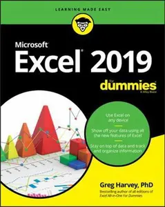USED-Excel 2019 for Dummies by Harvey, Greg (Paperback)