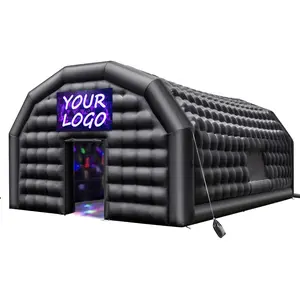 【Summervibes】VEVOR Inflatable Nightclub, 29.5 x 19.7 x 13.1 ft Inflatable Party Tent with 1100W Blower & Sandbag, Ventilated Blow up Night Club with 2 Windows, Air Cube House for Event Birthday Wedding Party
