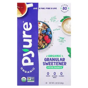 Pyure Organic Granular Sweetener, Stevia, 80 Packets, 0.035 oz (1 g) Each