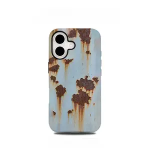 Rusty design suitable for iPhone 17 phone case, magnetic film two-in-one soft and hard case, available for dropshipping