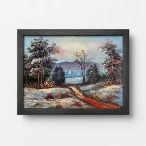 Hand-Painted Oil Painting - Country road