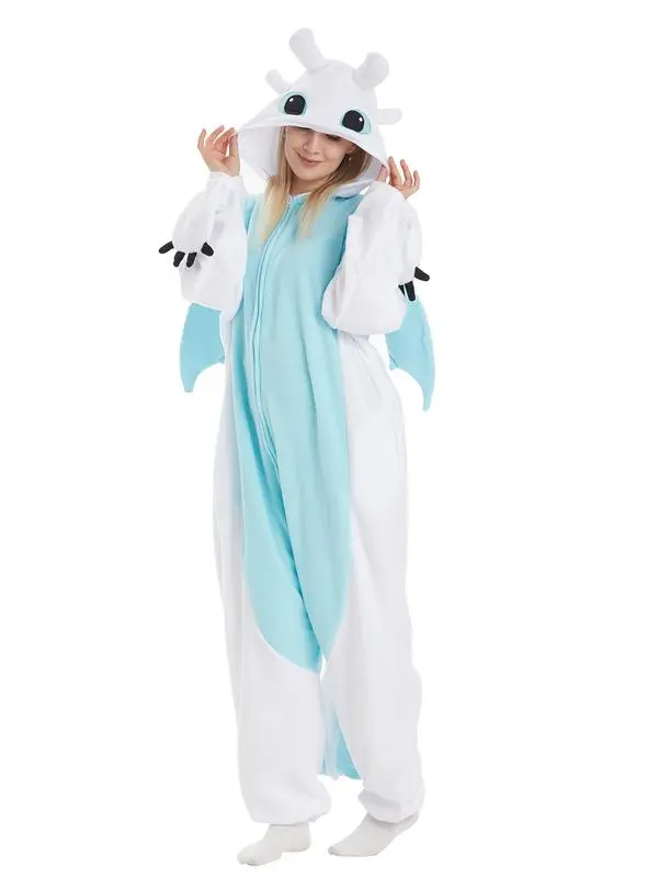 UnisexMenWomenToothlessDragonJumpsuitPajamasJumpsuit-CartoonAnimalsHalloweenandChristmasPartyCostumes,CozyCasualSleepwearsuit