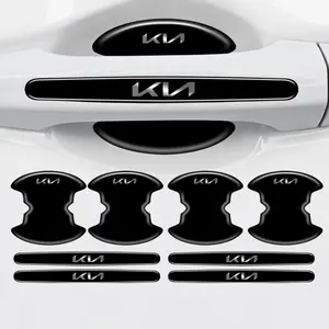 Car Door Handle Bowl Stickers Anti-Collision Protector, Compatible with Kia Models, Durable Rubber Material, Easy Installation