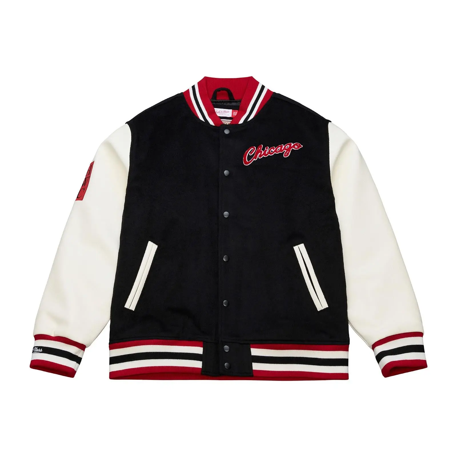 Chicago Bulls Off Day Varsity Jacket - Mitchell & Ness NBA Throwback, Retro Varsity Jacket